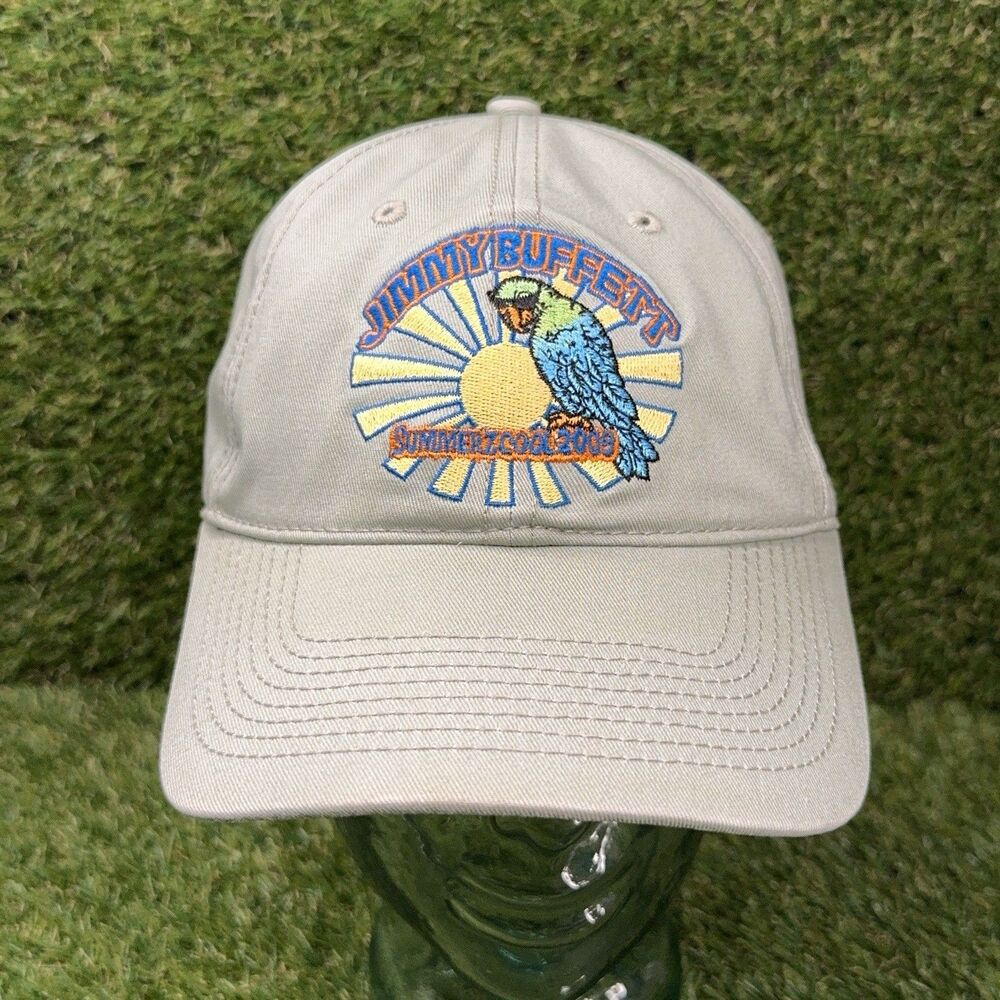 Jimmy Buffett Escape From the Heat 2009 Fins Up! Embroidered Baseball Cap Hat